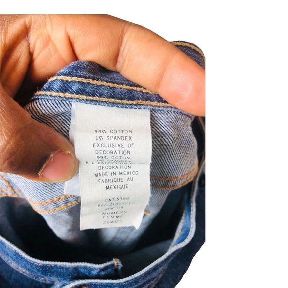 8852 EDDIE BAUER WOMEN'S PLUS SZ 26W HIGH WAISTED MOM JEANS INSEAM 29" DENIM - Picture 7 of 7